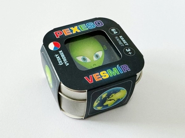 Space Memory Game in Tin Box