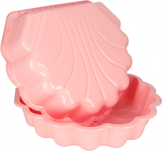 Afsluitbare schelp zandbak 2-in-1 - roze