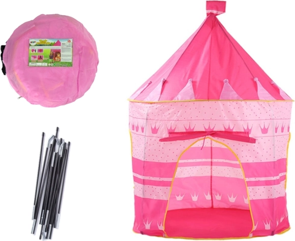 Pink kids’ tent – a palace for little princesses for the room and the garden