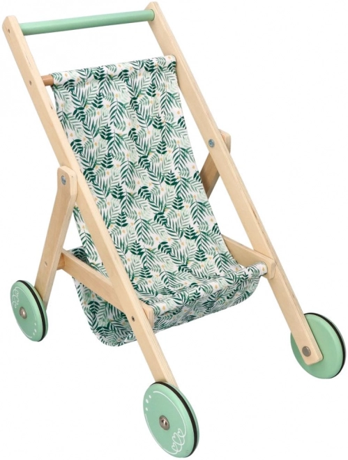 Lichte houten poppenwagen - mint
