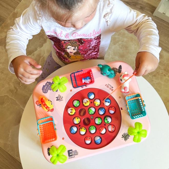 Woopie interaktiver Geschicklichkeitstisch Angeln Spiel – Rosa