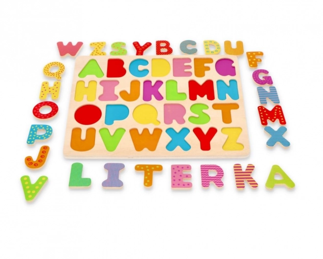 Houten alfabetpuzzel - hoofdletters