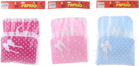 Decke mit Spitze und Schleife mit Kissen für Puppen