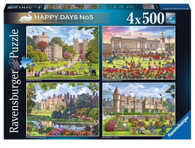 Ravensburger puzzle Royal Residences of Great Britain 4x500 pieces