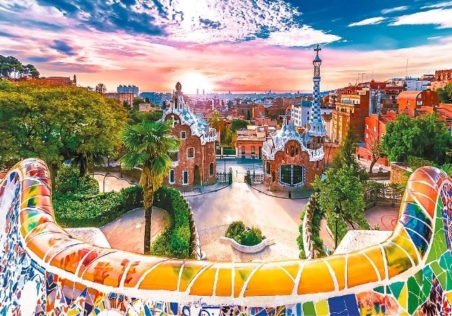 Levendige kleuren en een BARCELONA-motief