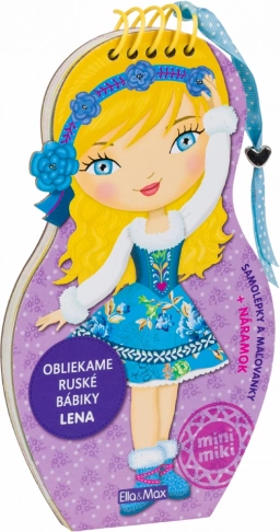 Wir kleiden russische Puppen LENA – Malbuch mit Modellen und Aufklebern