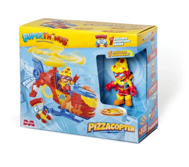 SuperThings Pizzacopter mit Scheibenwerfer