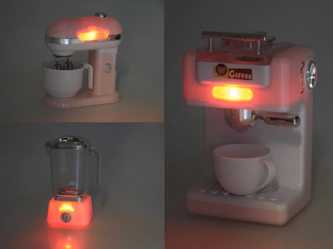 Ensemble de petits appareils électroménagers pour jouer mixeur grille-pain cafetière ZA5204