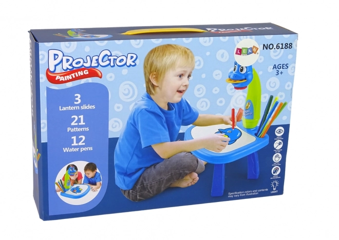 Projektion für Kinder mit Dinosauriermotiv