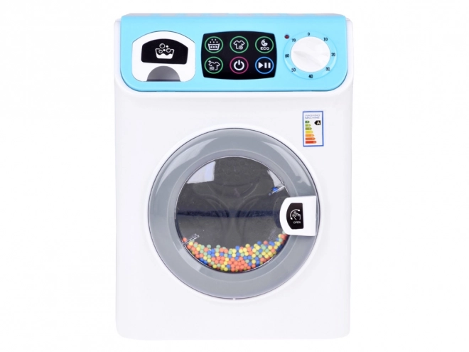 Kinderen wasmachine met touchscreen en effecten blauw