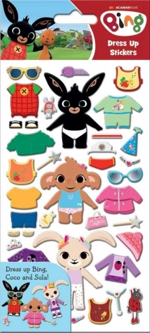 Stickers Kleed Bing personages aan