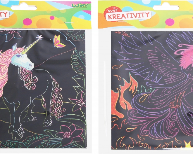 Scratch Art Set 18x14.5cm, 4 Sheets