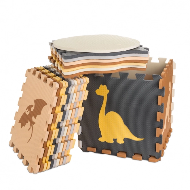 Schuimpuzzel met dinosaurussen en hek - 36 stuks