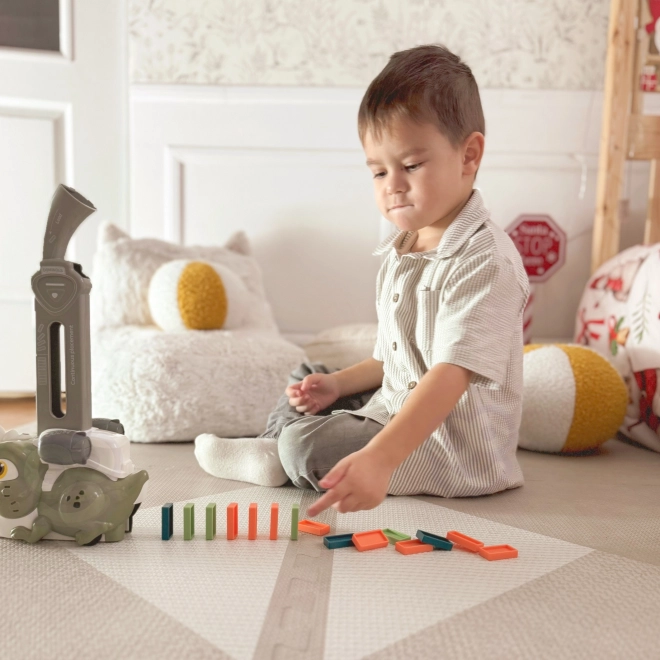 Electric Train Toy and Dominoes Dinosaur - Orange