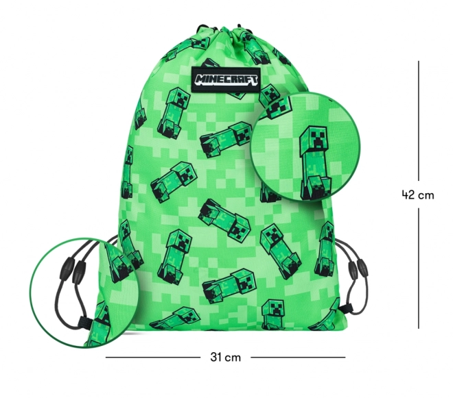 Minecraft set met Creeper: etui en zak