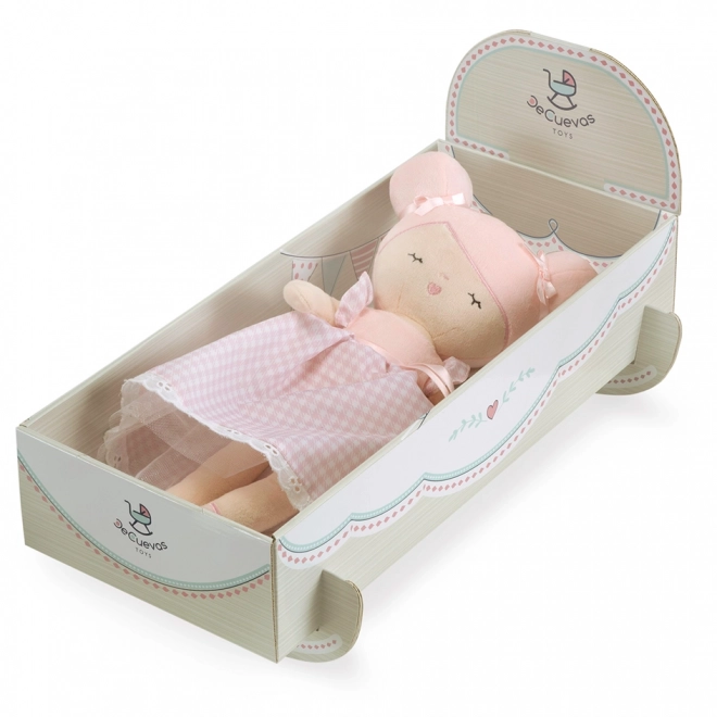 DeCuevas 20046 Pluchen pop NIZA - 36 cm met wiegje