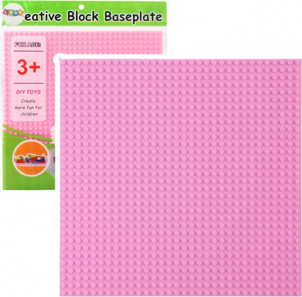Pink Construction Board for Building Kits 25.5x25.5 cm