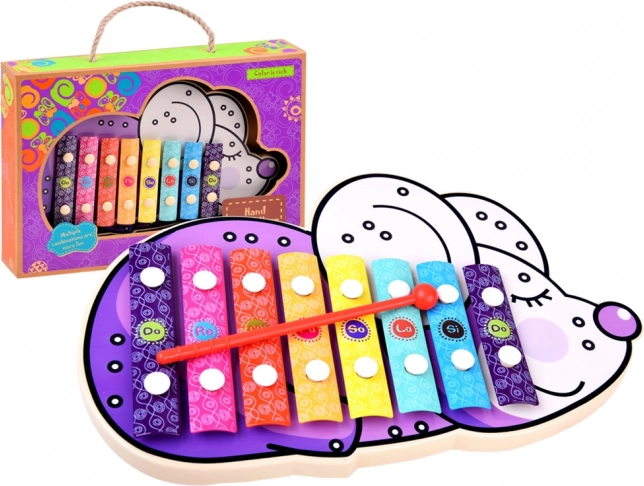 Xylophone for children in the shape of a mouse