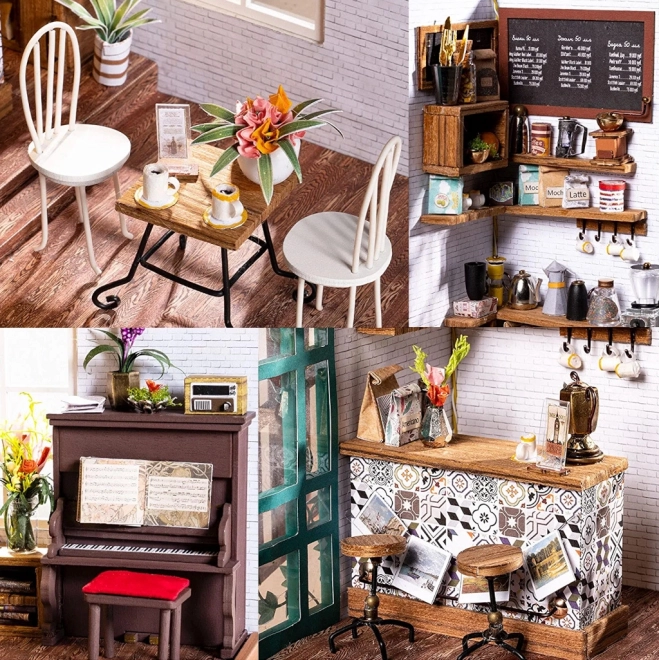 Šimonova koffiehuis - Doe-het-zelf Miniatuur koffiehuis in een poppenhuis