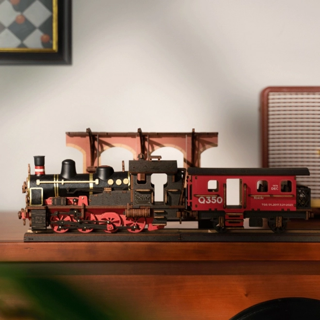 RoboTime 3D houten puzzel Vintage stoomlocomotief