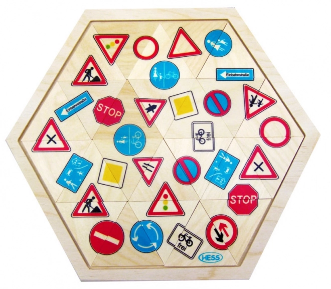 Hess Puzzel mozaïek Verkeersborden 24 stukken