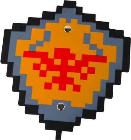 Bouclier avec prise ferme et design pixel saisissant