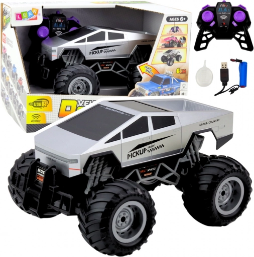 Voiture tout-terrain télécommandée Off-Road RC 1:16 argent