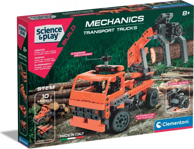 Clementoni Science & Play laboratoire mécanique – camions de transport 10-en-1