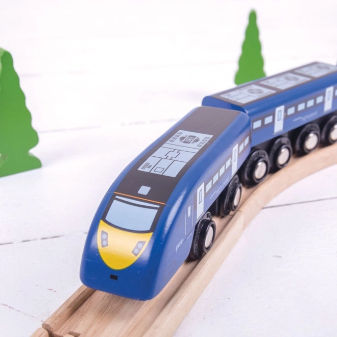 Bigjigs Rail High Speed Train Blue Set