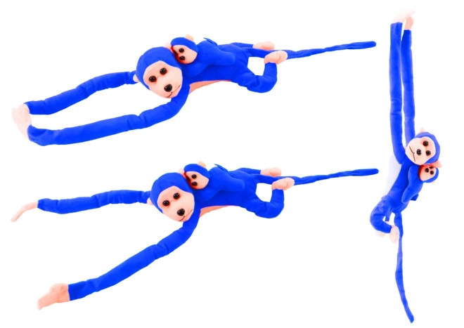 Pluchen Mascotte Baby Aap Blauw 70 cm