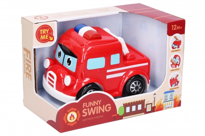 Brandweerwagen met effecten 15cm