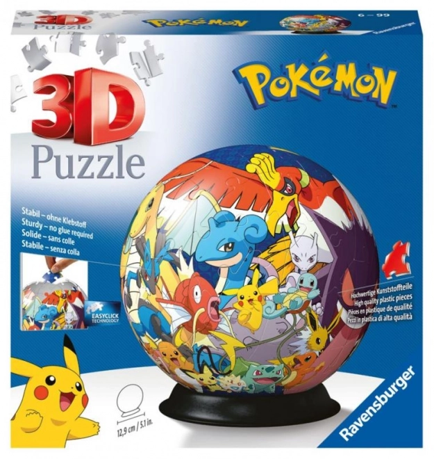 3D Puzzel-Bal Pokémon - 72 stukjes