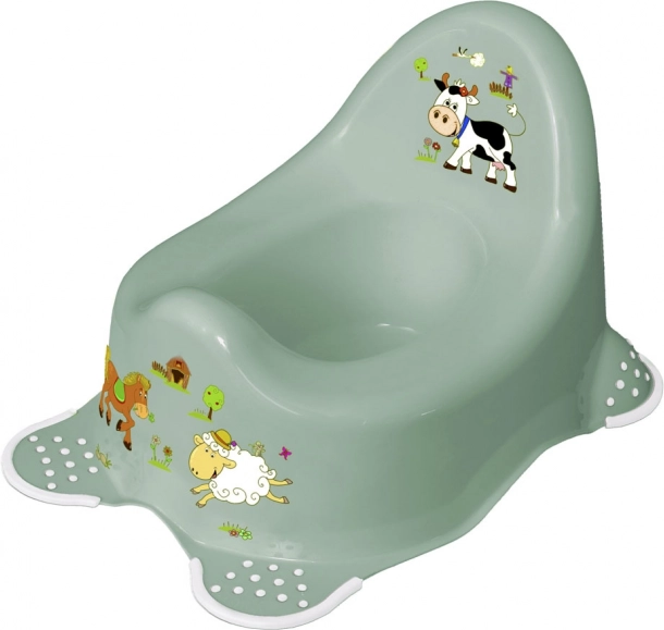 Pot de chambre pour enfants « Funny Farm », vert