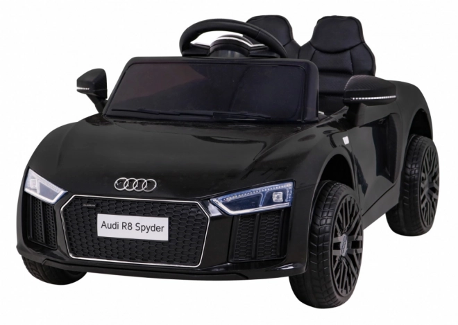 Audi R8 kinder elektrische auto zwart met afstandsbediening, EVA wielen, langzame start en MP3 LED