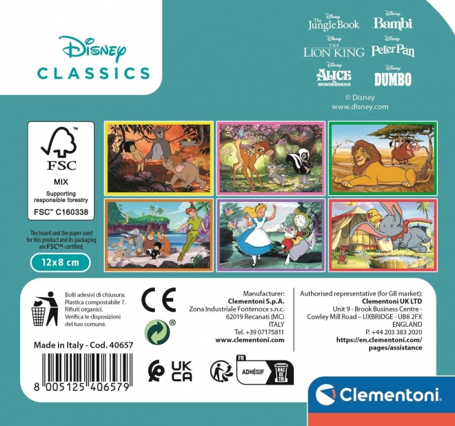CLEMENTONI Afbeeldingsblokken Disney klassiekers, 6 blokken