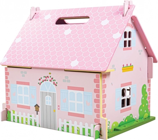 Draagbaar houten poppenhuis van Bigjigs Toys