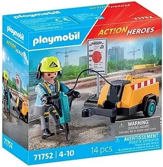 PLAYMOBIL ACTION HEROES Bauarbeiter mit Presslufthammer