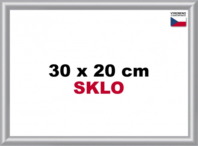 Plastikrahmen 30x20cm silber