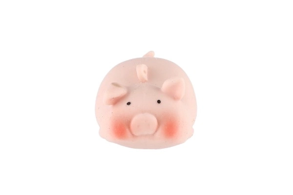 Varken/varkentje anti-stress knijpfiguurtje siliconen 6cm 4 varianten 24 stuks in doos
