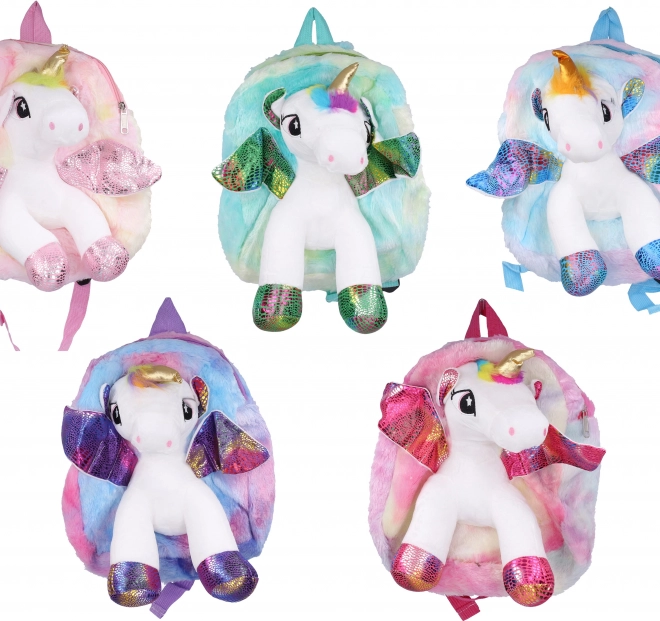 Plush Unicorn Backpack for Children