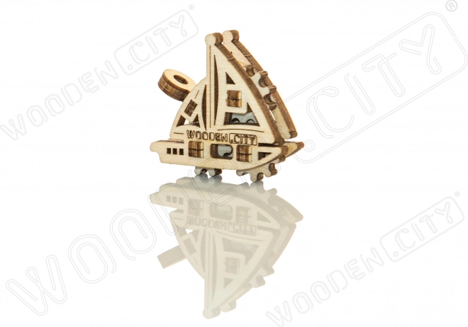 Houten 3D-puzzel mini scheepsset