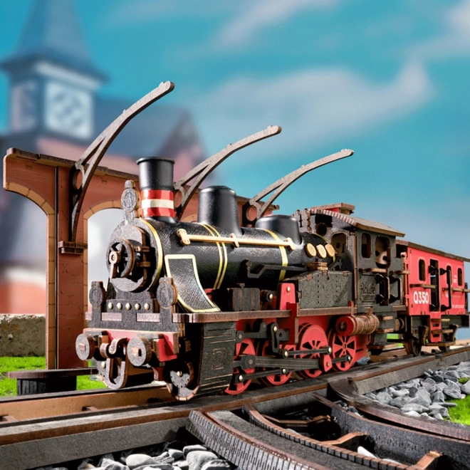 RoboTime 3D houten puzzel Vintage stoomlocomotief