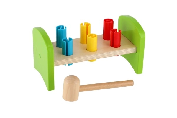 Houten hamer met plastic pinnen Classic World