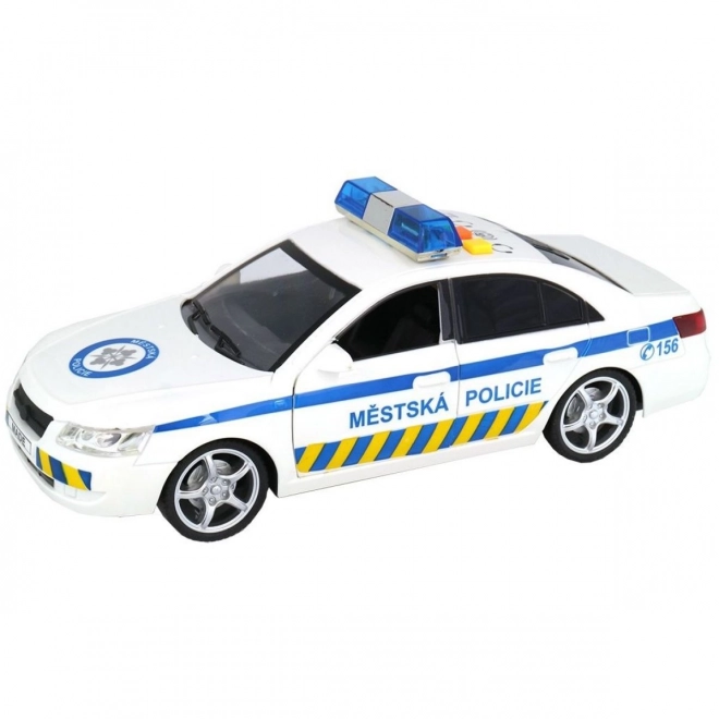 Stads politieauto met stem