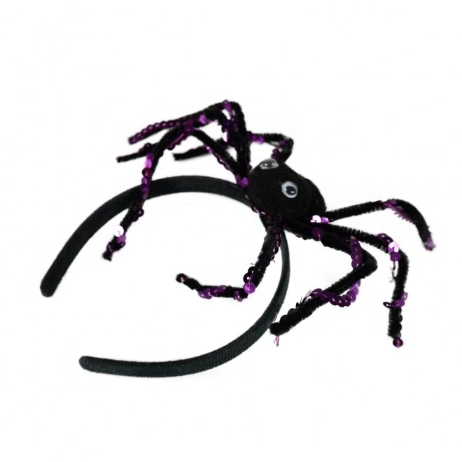 Halloween haarband met zwarte spin
