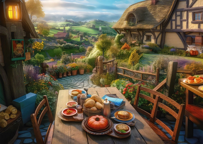 Puzzle Petit-déjeuner avec vue 1000 pièces