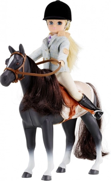 Lottie pop ruiter met Welshe pony