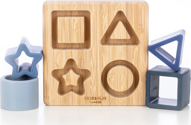 Free2PLAY Inlegpuzzel Vormen, blauw