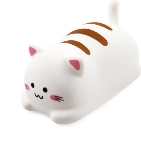 Nachtlicht POKKY Happy Kitty aus Silikon mit Fernbedienung