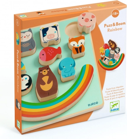 Puzz & Boom animals with rainbow by Djeco